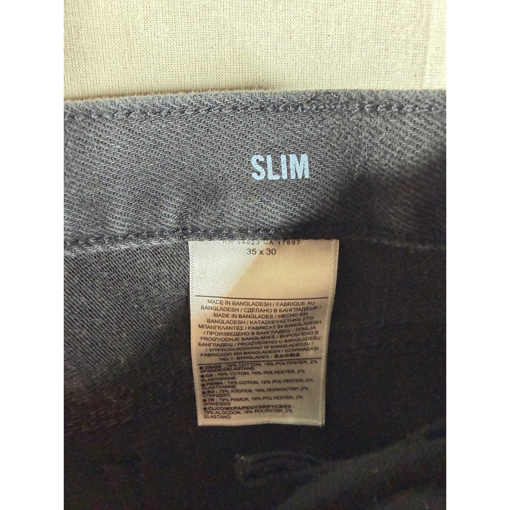 Banana Republic The Traveler Slim Fit Jeans size 35x30 Black - Picture 3 of 7